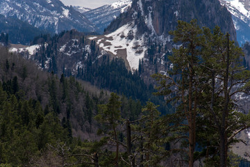 Obraz premium The mountain range of the Big Thach natural park. Adygea