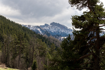 The mountain range of the Big Thach natural park. Adygea
