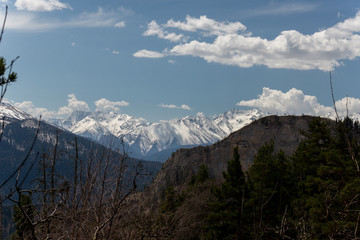 The mountain range of the Big Thach natural park. Adygea