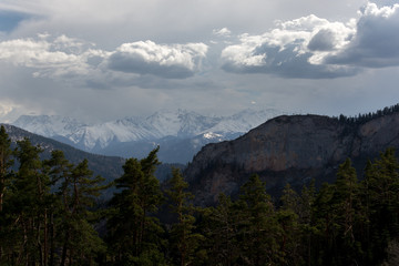 The mountain range of the Big Thach natural park. Adygea
