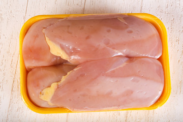 Raw chicken breast