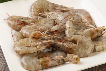 Raw king prawn