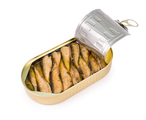 open can of sprats