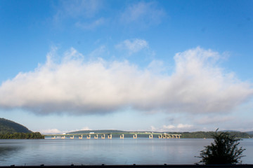 Tennessee Mountains River and Bridge