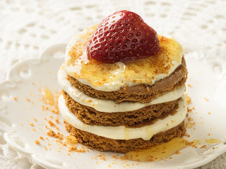 Honey cake with sour cream