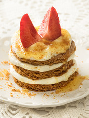 Honey cake with sour cream