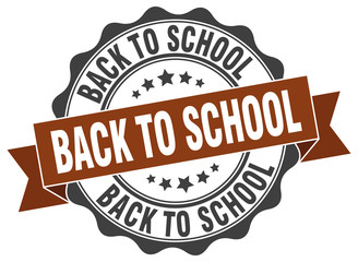 back to school stamp. sign. seal