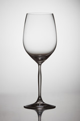 Wine glass on white background