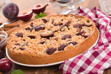 Plum tart. 