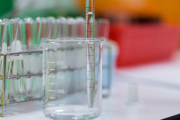 Education Biotechnology and Experiment chemical in the laboratory.	
