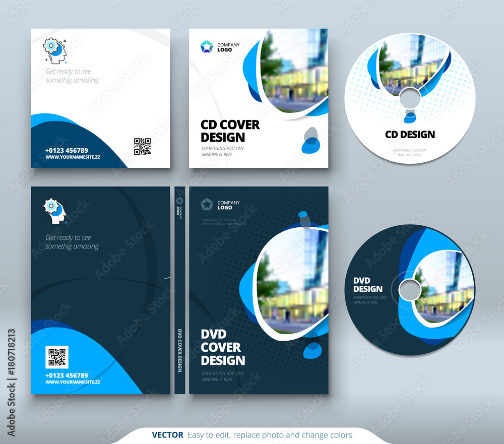 Wall mural cd envelope, dvd case design. orange corporate business template for cd envelope and dvd case. layou