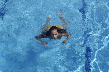 woman swimming