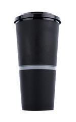 Disposable coffee cup isolated on white