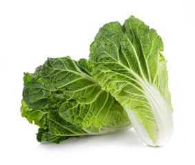 fresh chinese cabbage on a white background