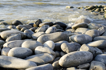 stones on the shore