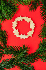 Christmas concept background with pine tree