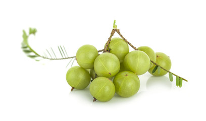 Indian gooseberry isolated on white background