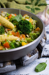 Steamed vegetable mix
