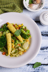 Steamed vegetable mix