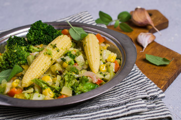 Steamed vegetable mix