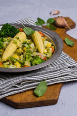 Steamed vegetable mix