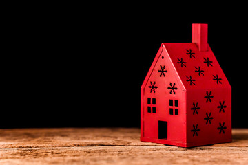 Obraz na płótnie Canvas house concept with house paper model on texture background