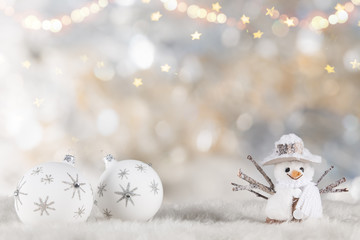 Christmas decoration on wooden background