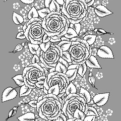 beautiful black and white seamless pattern 