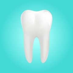 White molar tooth poster template