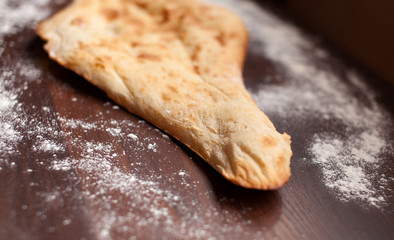 Lavash, the traditional Georgian flatbreads on the table