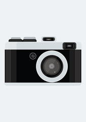 Camera - icon - flat style - isolated on white background - art vector