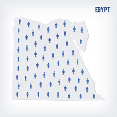Vector people map of Egypt. The concept of population.