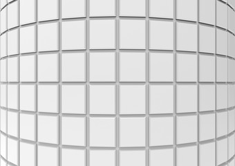 3d rendering. Modern abstract gray color square tiles wall background