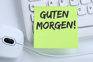 Guten Morgen Begrüßung begrüßen Business Konzept Maus