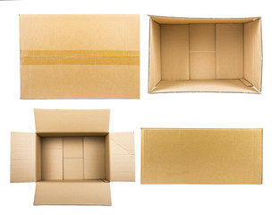 Cardboard box mockup set