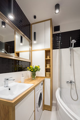 Black and white bathroom