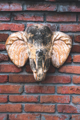 Elephant sculpture from the mortar.