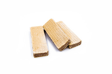 Waffles isolated on white background