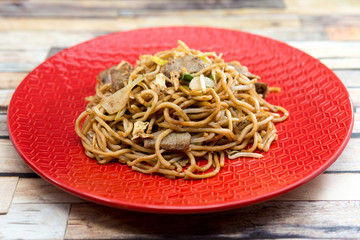 fried noodle asian food on the table