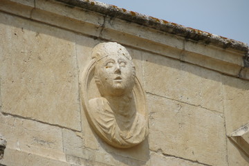 Portugal - Lisbonne - Monastère des Hieronymites - Visage sculpté sur les pierres