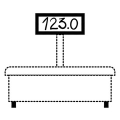 machine of weighing icon in black dotted silhouette