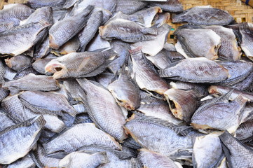 Dried salted fish, Nile tilapia, Local cuisine of Thailand