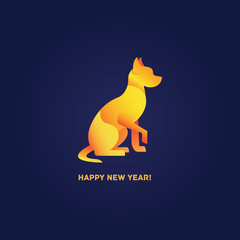 Vector illustration of the dog