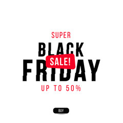 Black Friday, Big Sale, black air balloon, creative template on flat design