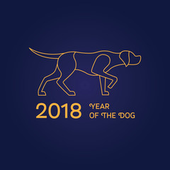 Vector illustration of the dog