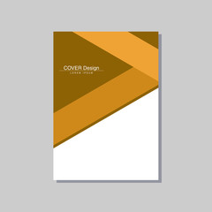 book cover design vector template in A4 size