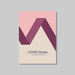 book cover design vector template in A4 size