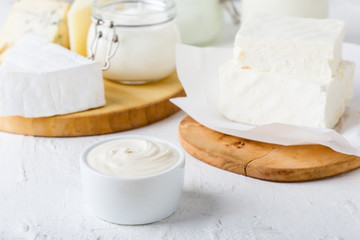 Sour cream. Fresh organic dairy products