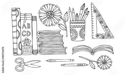 90 Coloring Pages School Desk Download Free Images