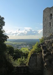View from Castle Wolfstein near Neumarkt in der Oberpfalz, Germany